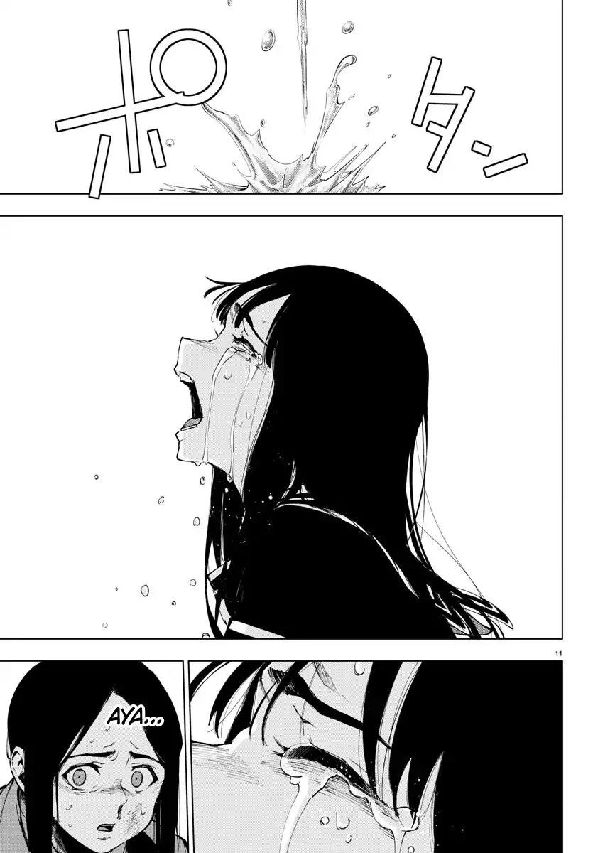 Anime girl with streaming tears used as a crying reaction image