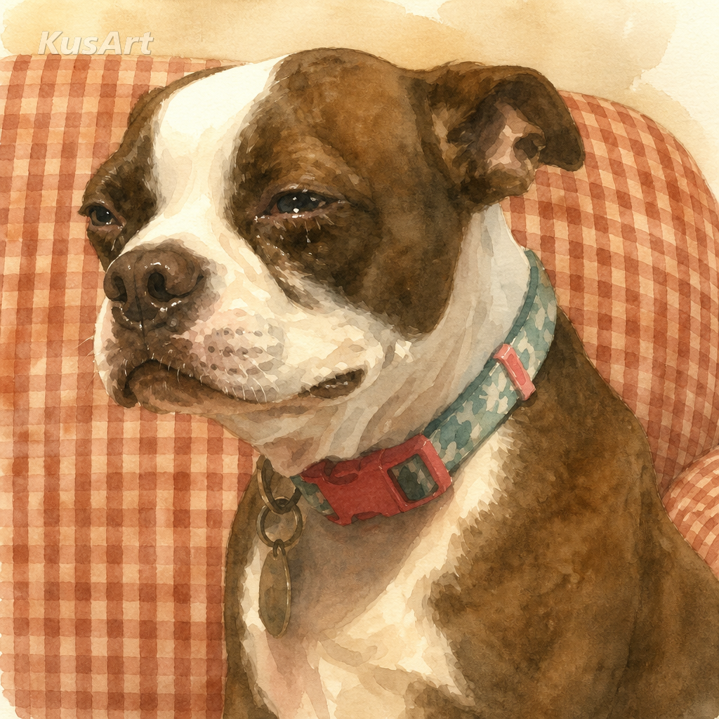 やわらかな絵本の水彩イラストに描き直した悲しい犬ミーム