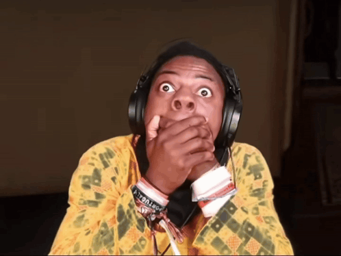 Wide-eyed hands-to-face shock in the speed face meme style