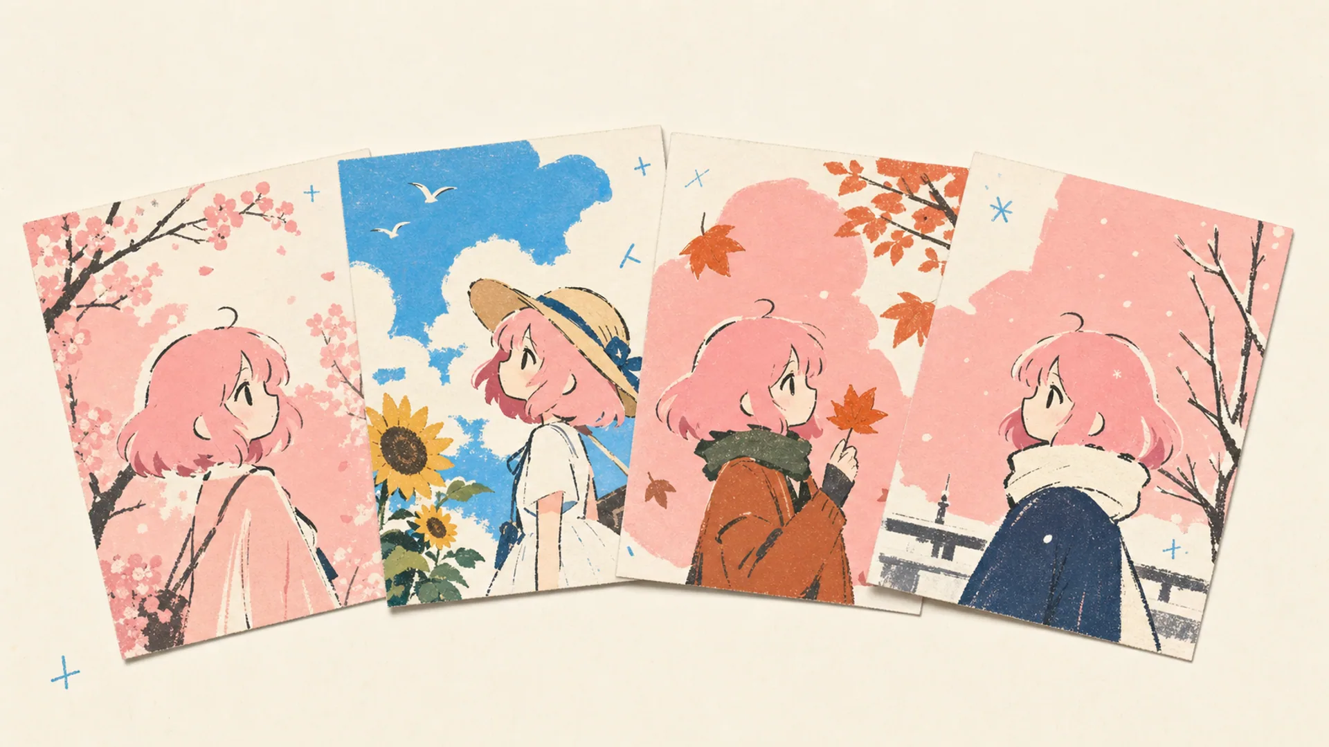 Seasonal Anime Greetings - AI Anime Healing Postcard Maker