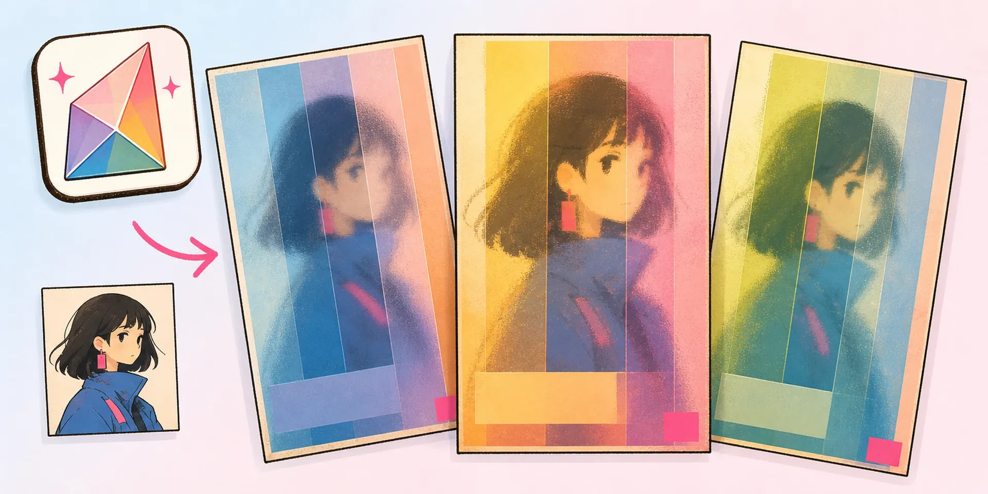 AI Prisma-Unschärfe Anime-Poster-Generator