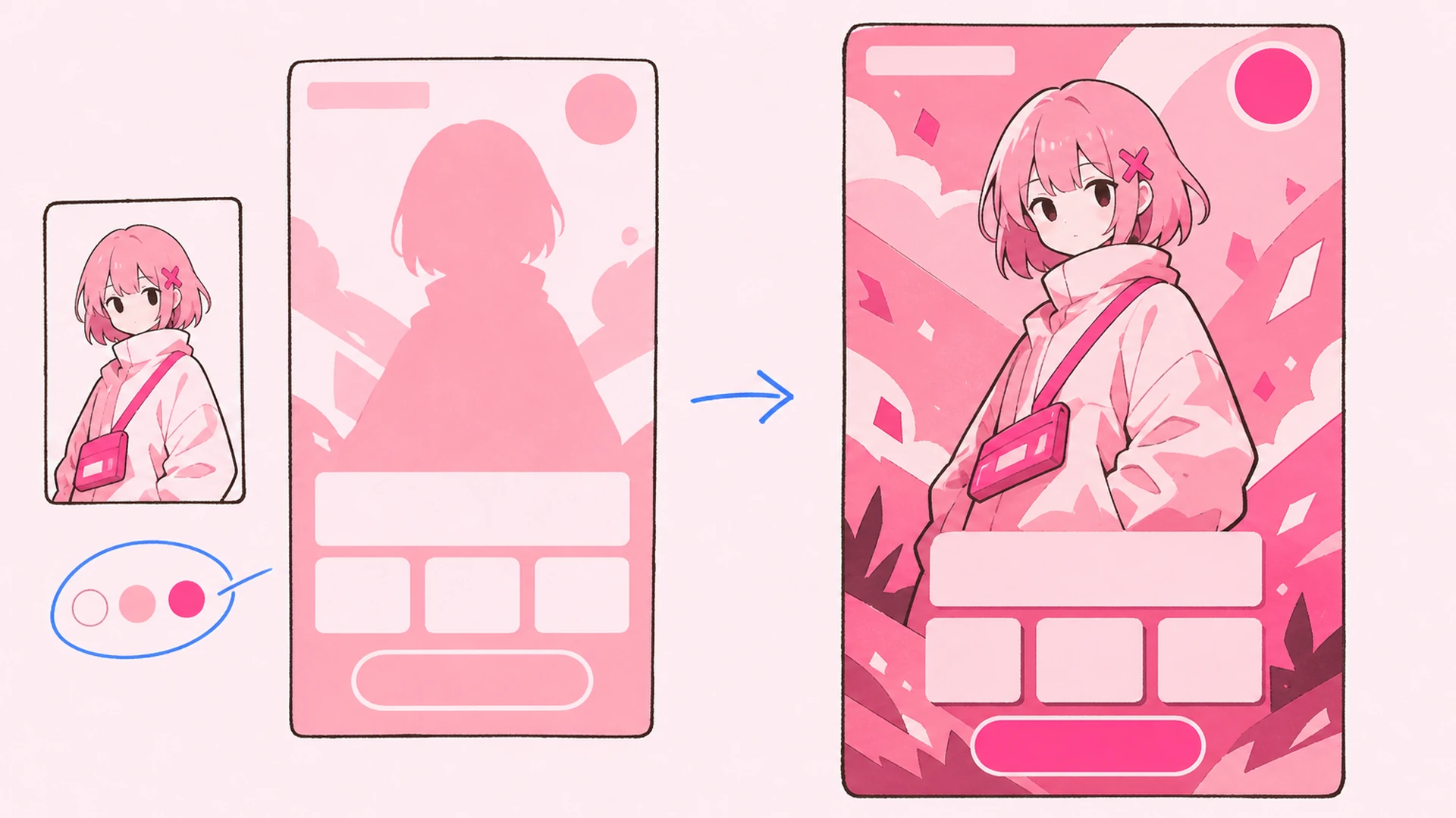Der Splash-Screen, den dein Charakter verdient - AI Gacha-Game-Zielseiten-Generator